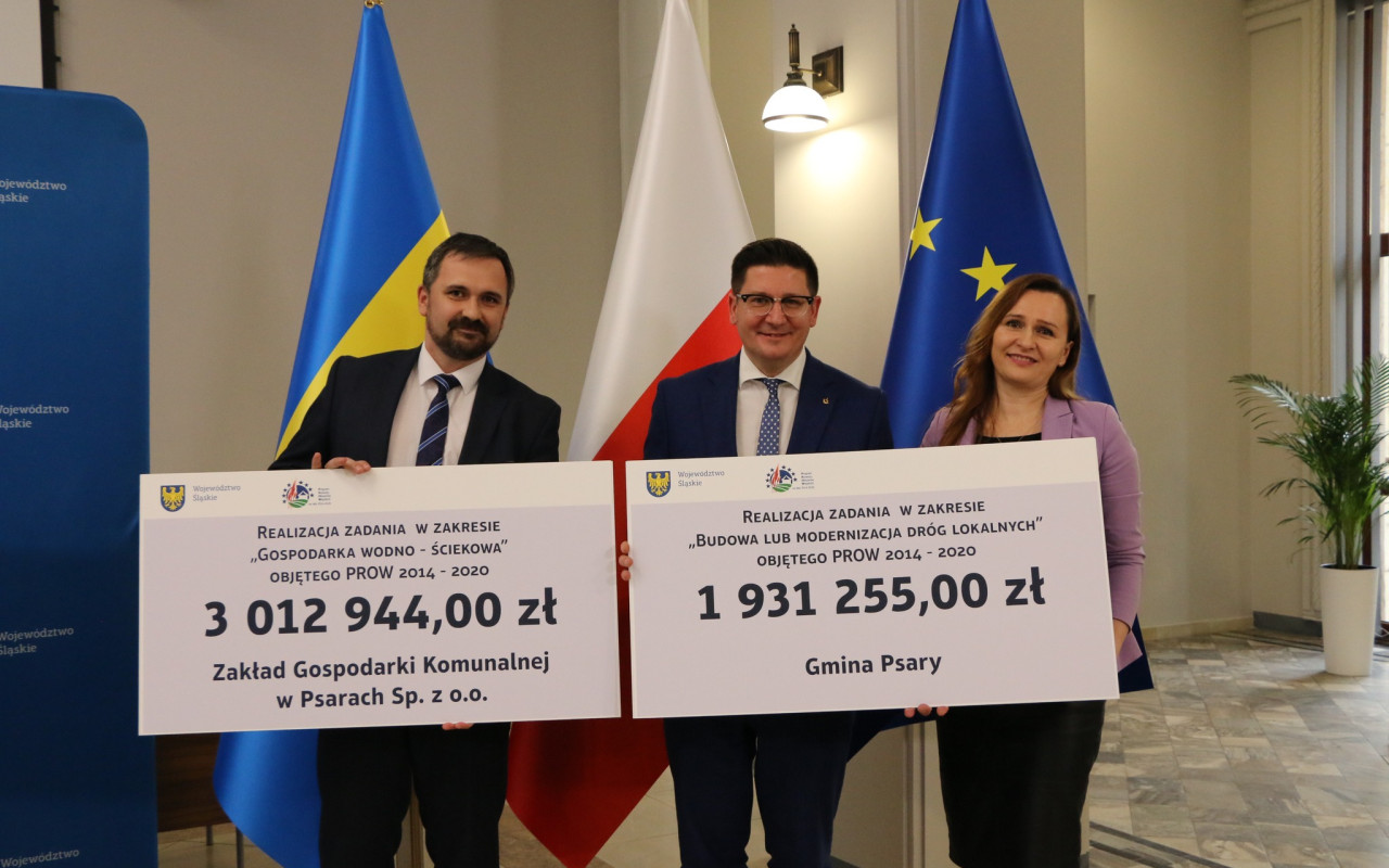 19 kwietnia 2023 r. w Urzędzie Marszałkowskim odbyła się uroczystość, prezes ZGK w Psarach